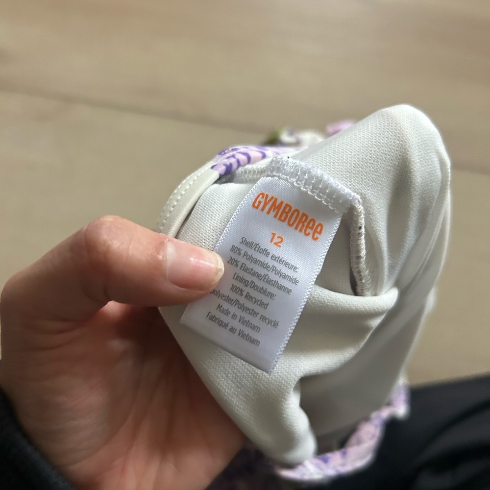 Gymboree Purple Floral Kids Swim One Piece - Picture 4 of 4
